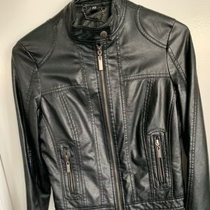 Black leather jacket